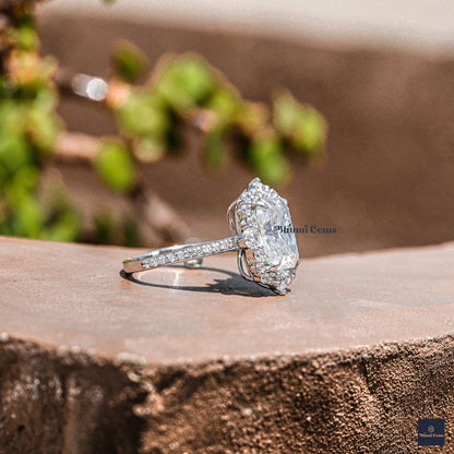 3 CT Radiant Moissanite Ring - view 3