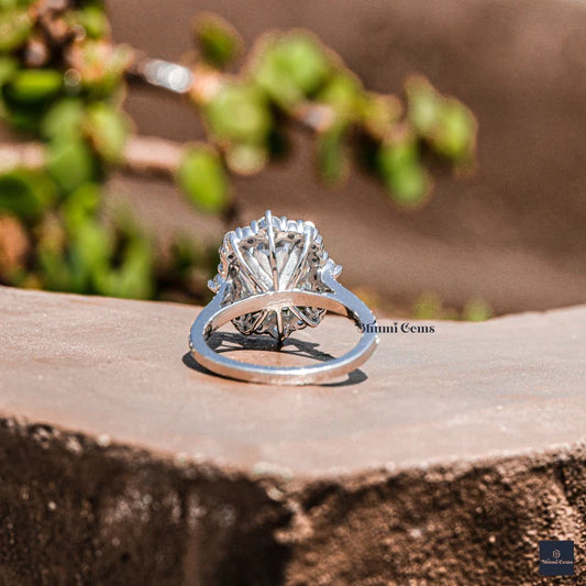 3 CT Radiant Moissanite Ring - view 2