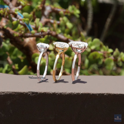 1/2/3 CT Pear Shaped Moissanite Engagement Rings - view 4