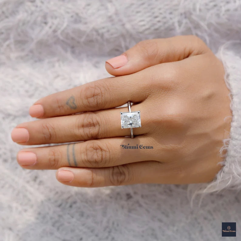 5 CT Radiant Cut Engagement Ring - view 6