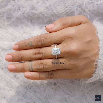 5 CT Radiant Cut Engagement Ring - view 6