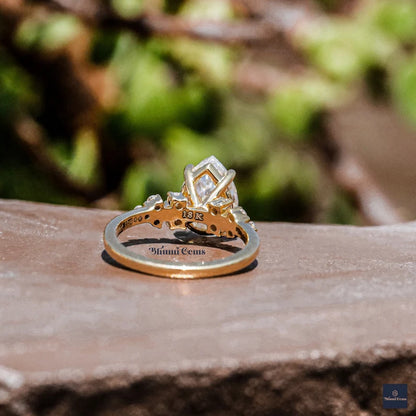2 CT Pear Shaped Moissanite Engagement Ring - view 2