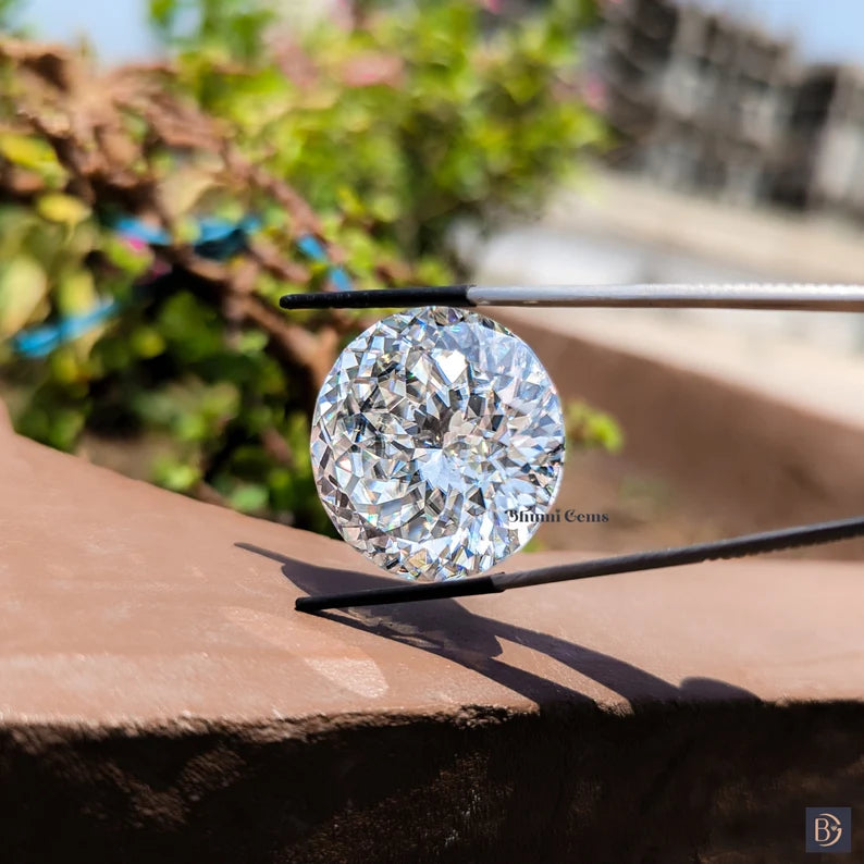 100 CT Portuguese Cut Loose Moissanite Colorless Diamond - view 3