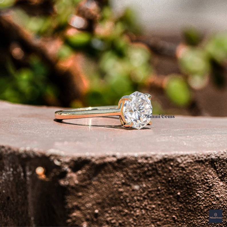 3 CT Octagon Shaped Moissanite Engagement Ring - view 2