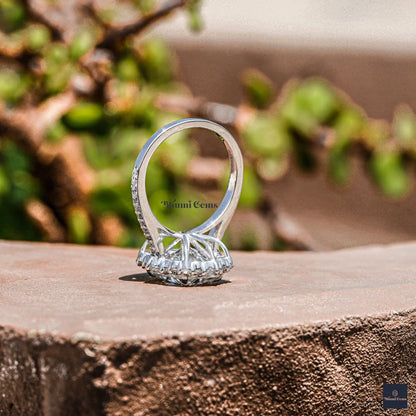 3 CT Radiant Moissanite Ring - view 4