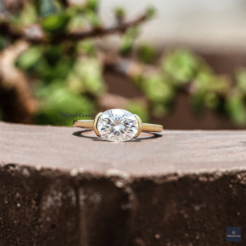 Stunning 2 CT Oval Moissanite Engagement Ring - Perfect Solitaire Anniversary Gift!