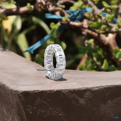 Emerald Cut Moissanite Band - view 4