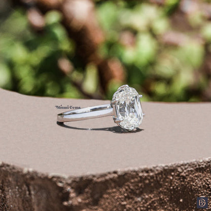 3 CT Cushion Criss Cut Moissanite Engagement Ring - view 2