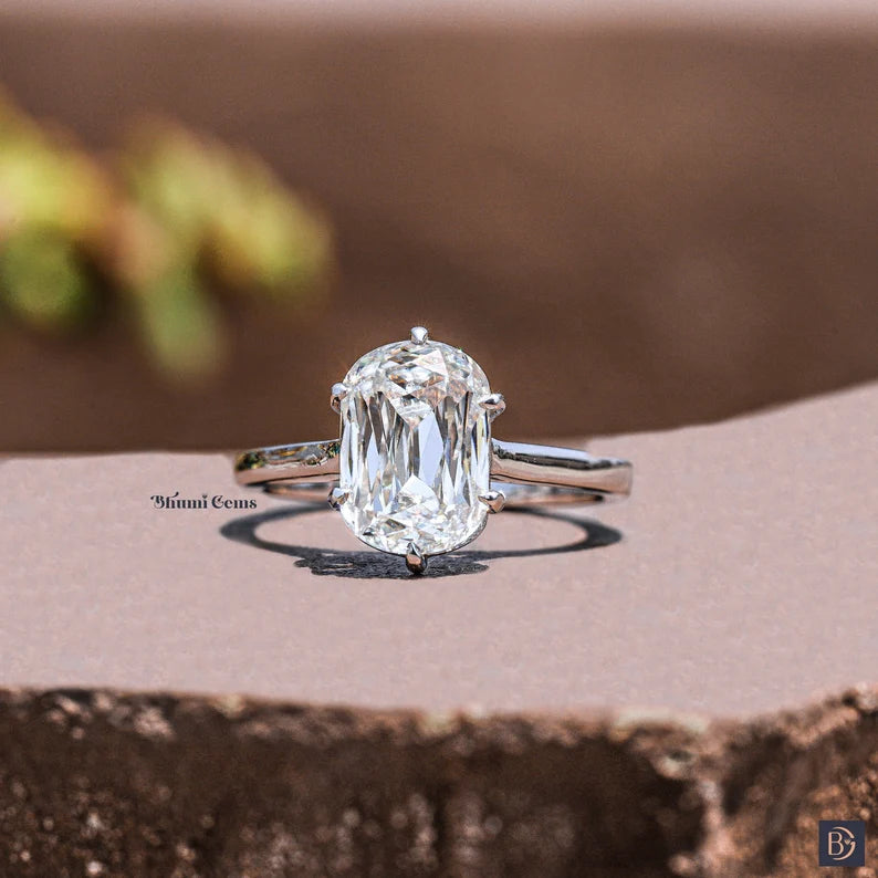 3 ct Criss Cut Moissanite Ring