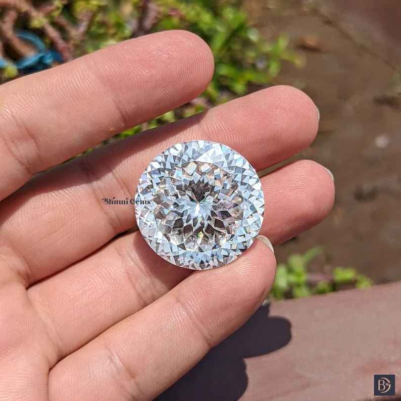 100 CT Portuguese Cut Loose Moissanite Colorless Diamond - view 5