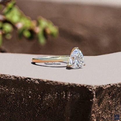 2 CT Trillion Cut Moissanite Engagement Ring - view 3