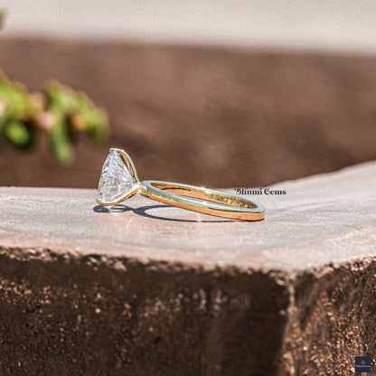 2 CT Trillion Cut Moissanite Engagement Ring - view 4