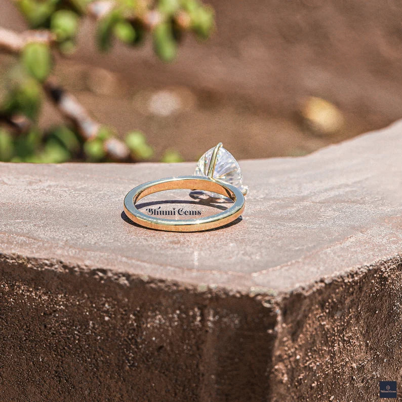 2 CT Trillion Cut Moissanite Engagement Ring - view 5