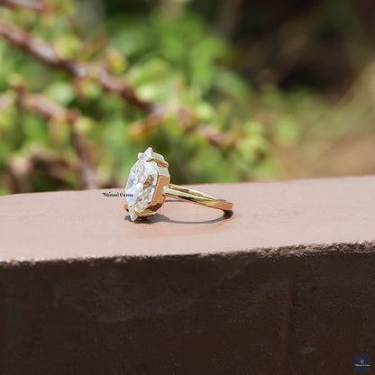 3 CT Dutch Marquise Cut Moissanite Ring - view 5