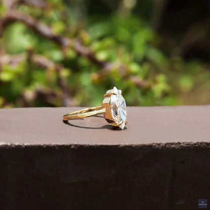 3 CT Dutch Marquise Cut Moissanite Ring - view 4