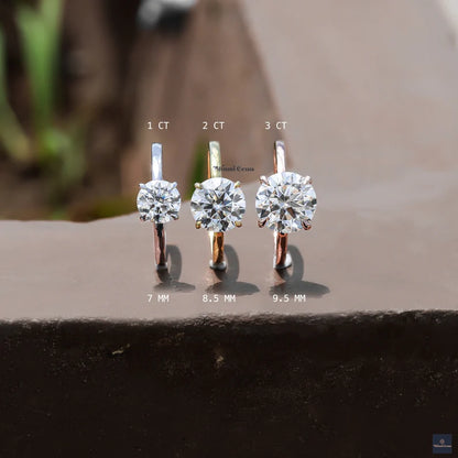 1/2/3 CT Moissanite Round Engagement Ring - view 1
