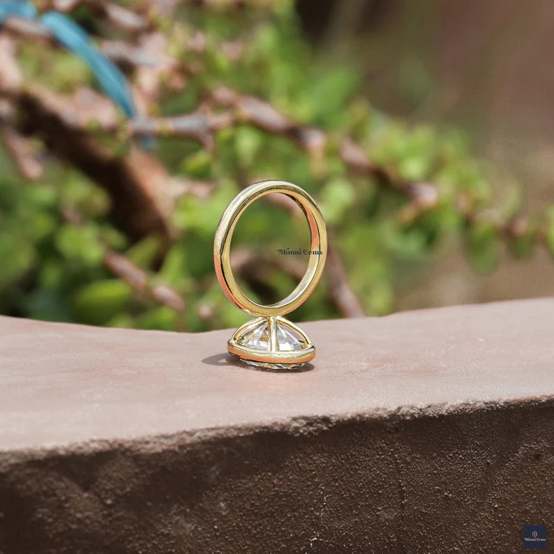 5 CT Elongated Moval, Oval Moissanite Engagement Ring - view 3