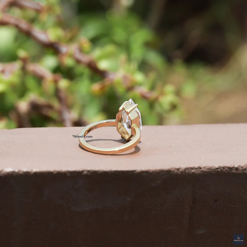 3 CT Dutch Marquise Cut Moissanite Ring - view 3