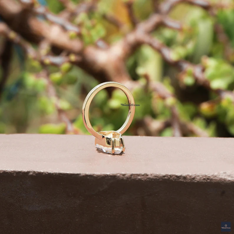 3 CT Dutch Marquise Cut Moissanite Ring - view 2