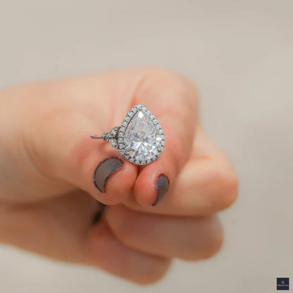 Vintage Halo Bridal Ring - view 6