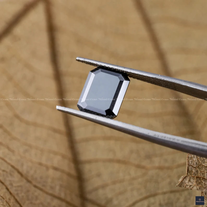 Black Moissanite Loose 1CT-10CT Emerald Moissanite - view 4