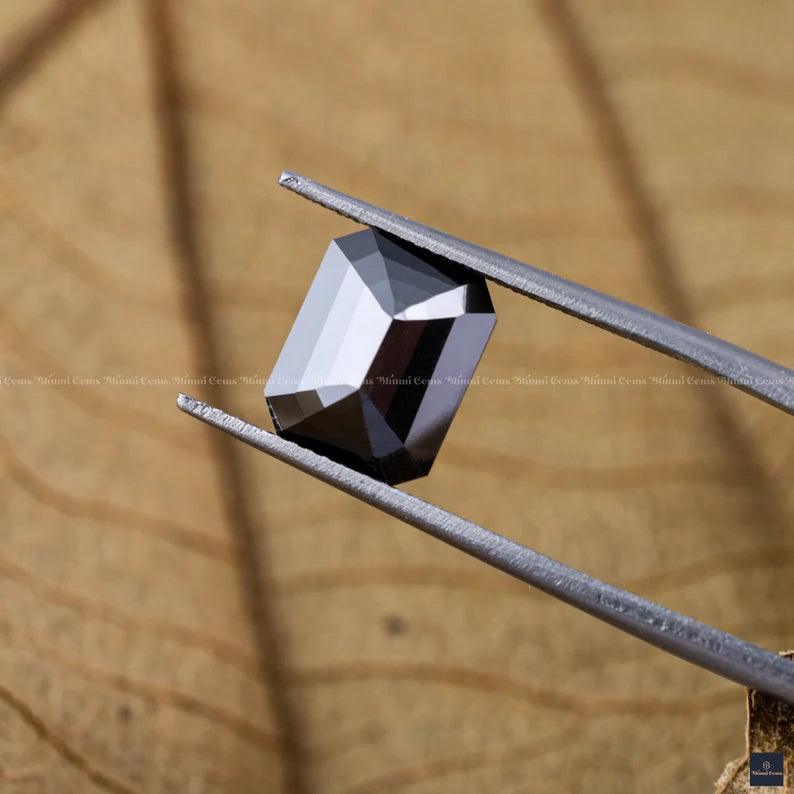 Black Moissanite Loose 1CT-10CT Emerald Moissanite - view 3