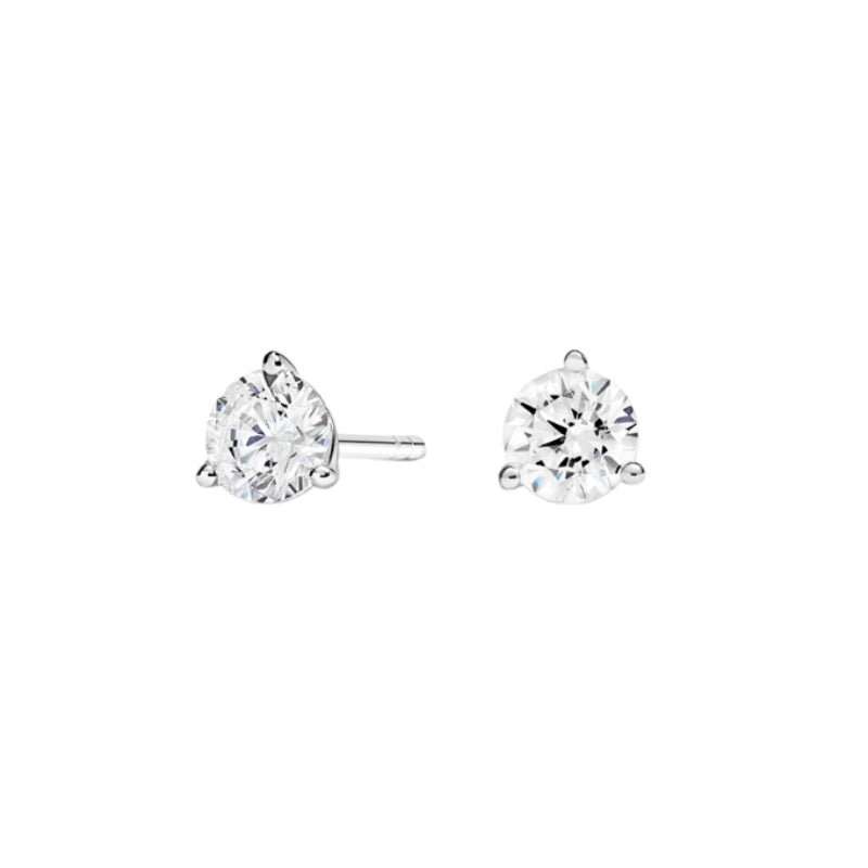 0.5 TCW Round Cut Lab Grown Diamond Earrings - view 1