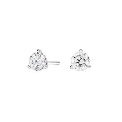 0.5 TCW Round Cut Lab Grown Diamond Earrings - view 1