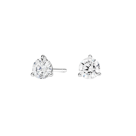 0.5 TCW Round Cut Lab Grown Diamond Earrings - view 1