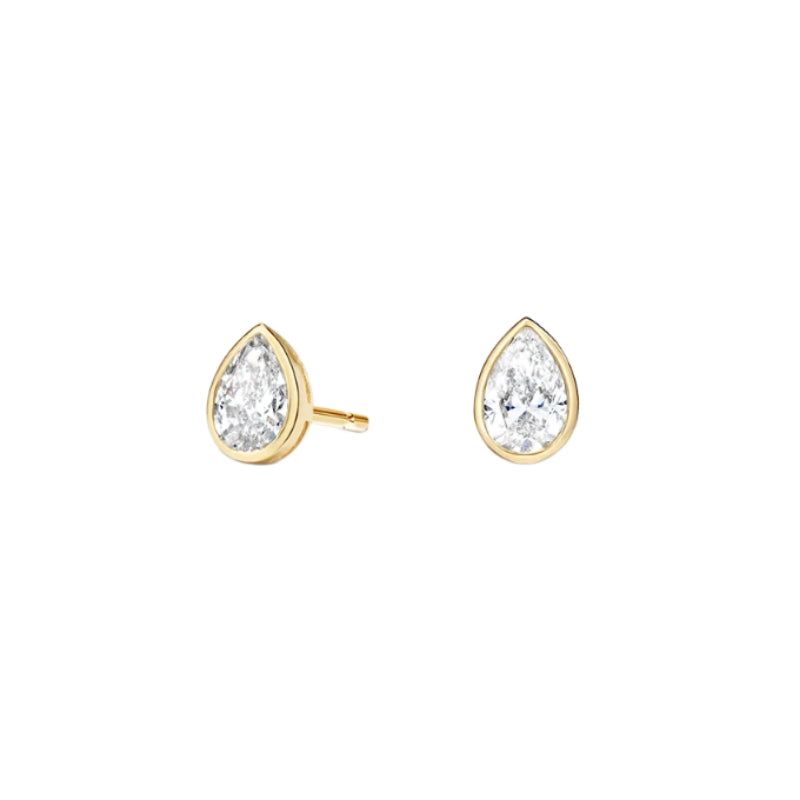 0.50 TCW Pear Cut Lab Grown Diamond Earrings - view 1