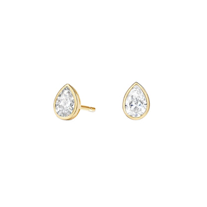 0.50 TCW Pear Cut Lab Grown Diamond Earrings - view 1