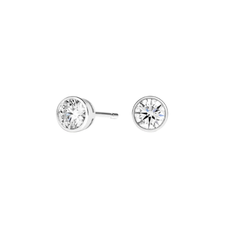 0.50 TCW Round Cut Lab Grown Diamond Earrings - view 1
