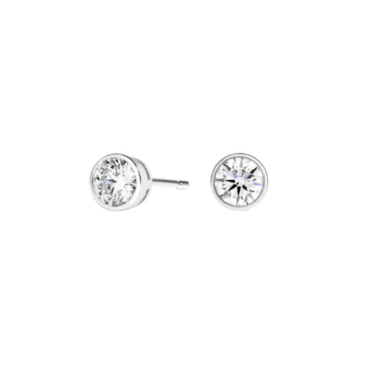 0.50 TCW Round Cut Lab Grown Diamond Earrings - view 1