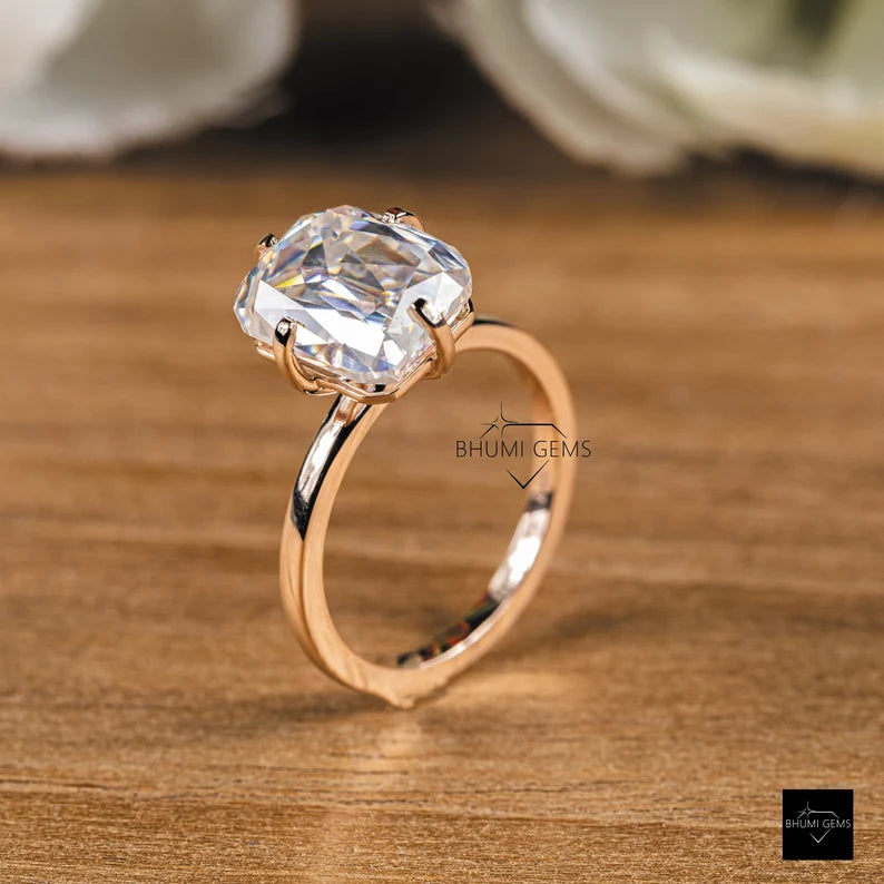 moissanite engagement rings gold