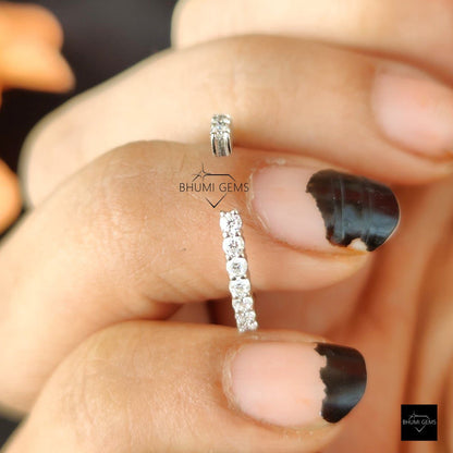Half Eternity Band in Colorless Moissanite - view 4