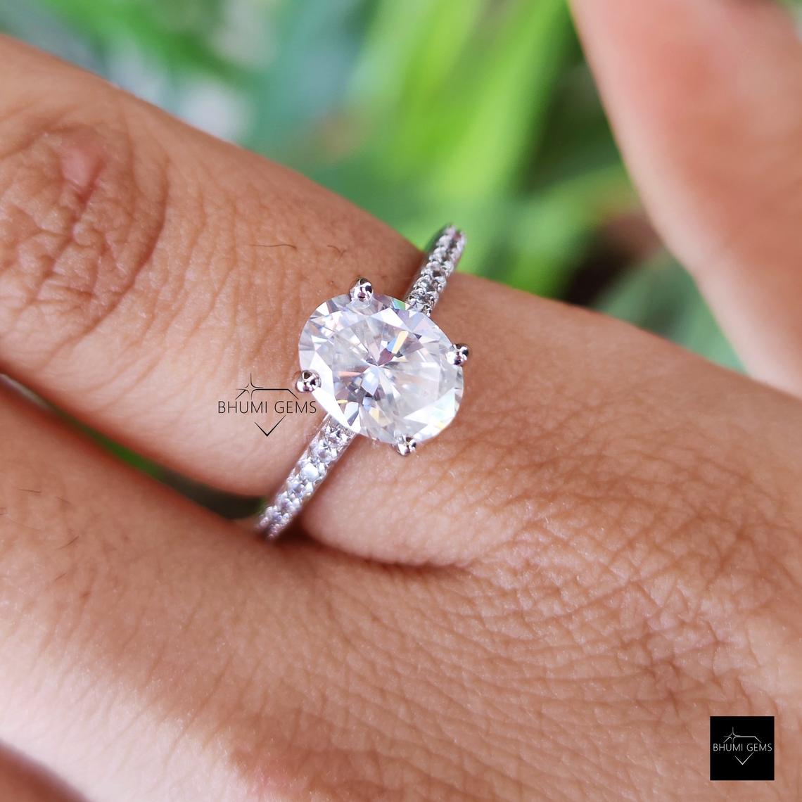 Oval Engagement Ring - view 2