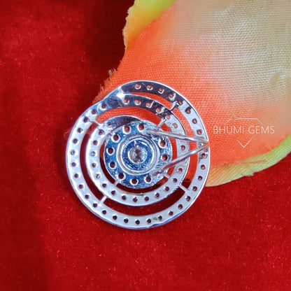 Pendant 1CT Round Cut VVS1 Clarity Moissanite - view 5