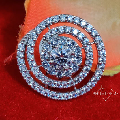 Pendant 1CT Round Cut VVS1 Clarity Moissanite - view 6