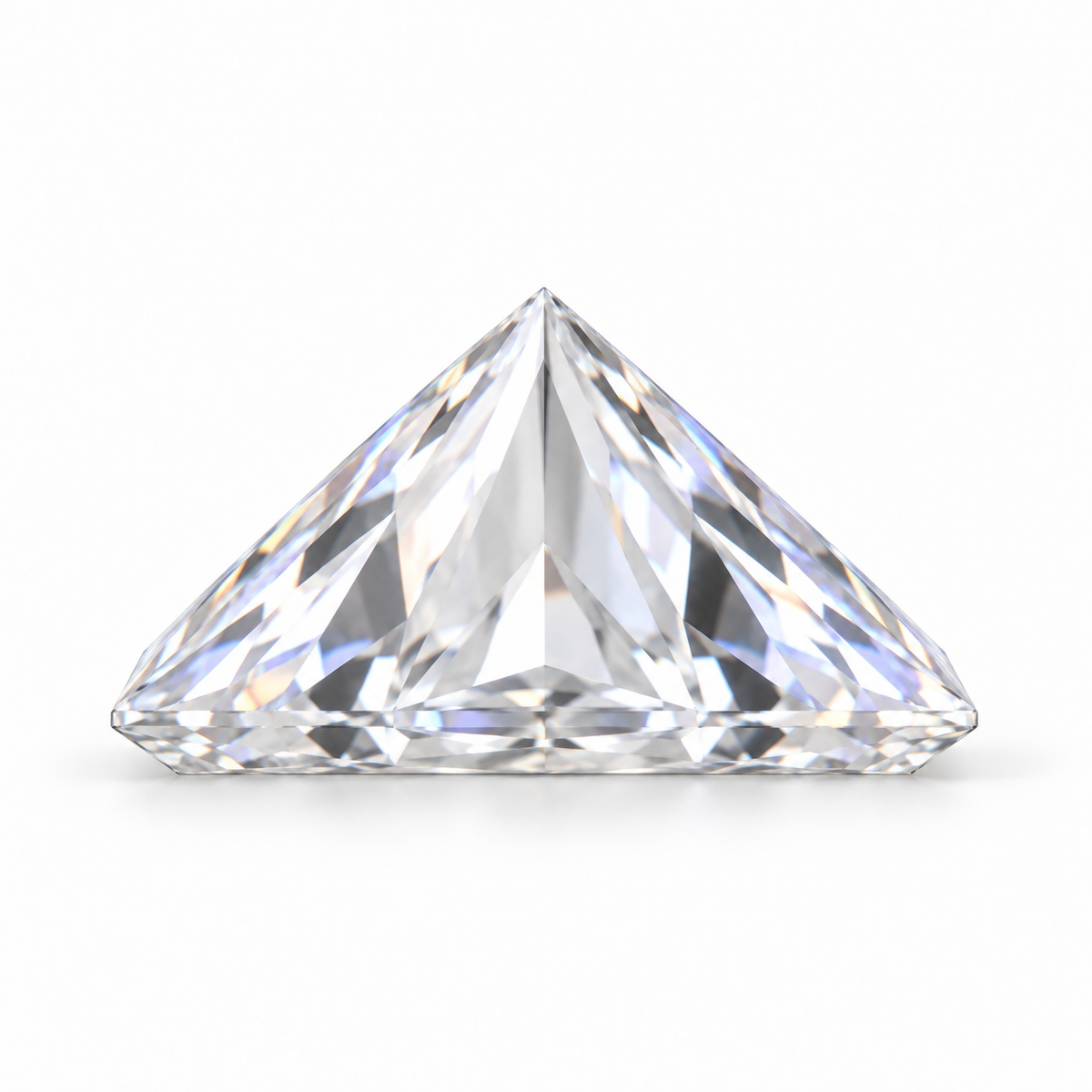 Princess cut VVS1 loose moissanite, side profile