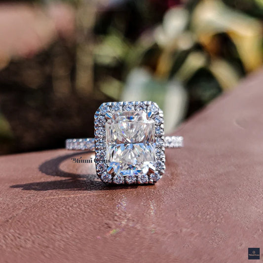 3 TCW Radiant Cut Moissanite Engagement Ring