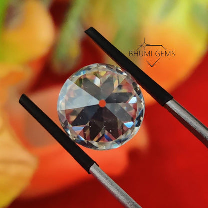 Round OEC 2CT-25CT Colorless Moissanite Loose Diamond | Making Jewellery | Engagement Ring | Earring | Bracelet | Pendant | Old European Cut