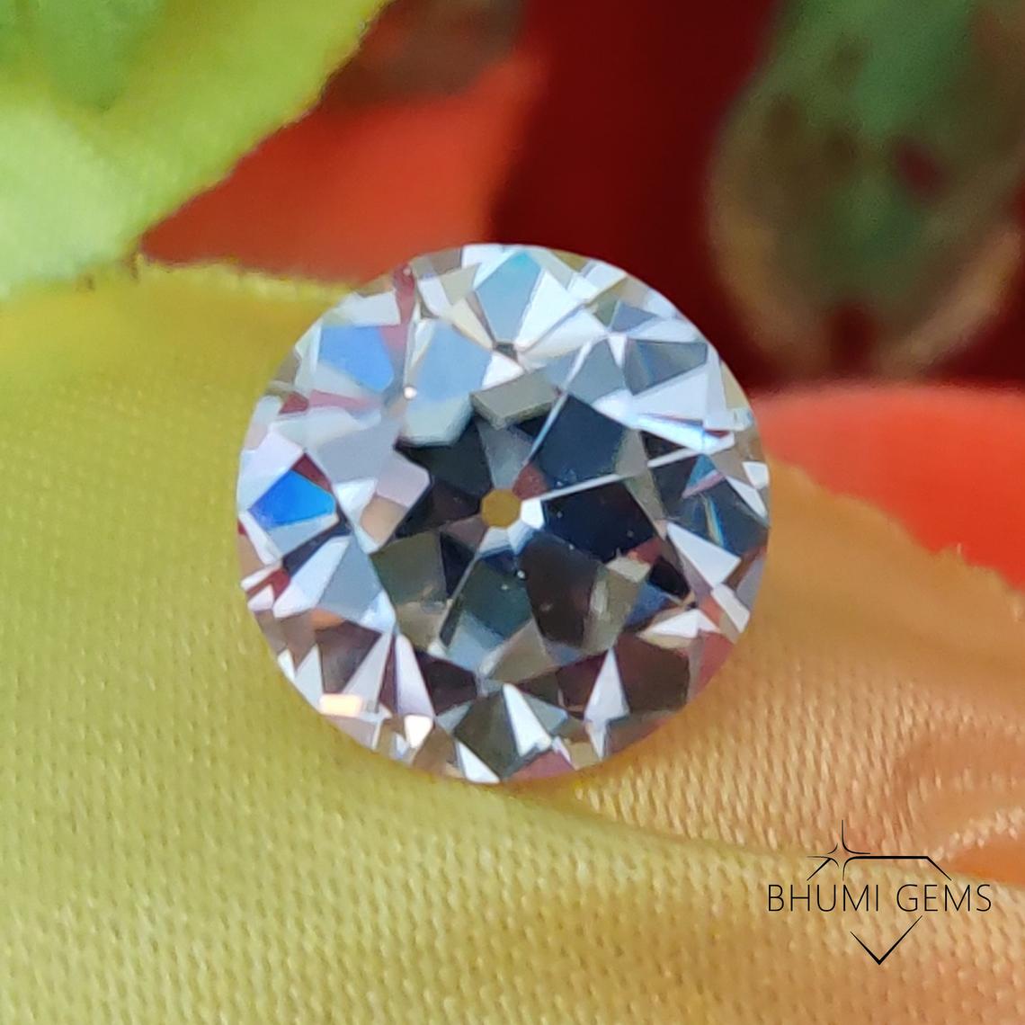 Round OEC 2CT-25CT Colorless Moissanite Loose Diamond | Making Jewellery | Engagement Ring | Earring | Bracelet | Pendant | Old European Cut