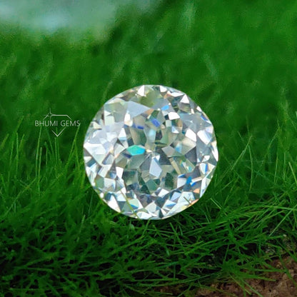 Round Portuguese Loose Moissanite Diamond Gemstone For Engagement Wedding Bridal Making Ring - view 2