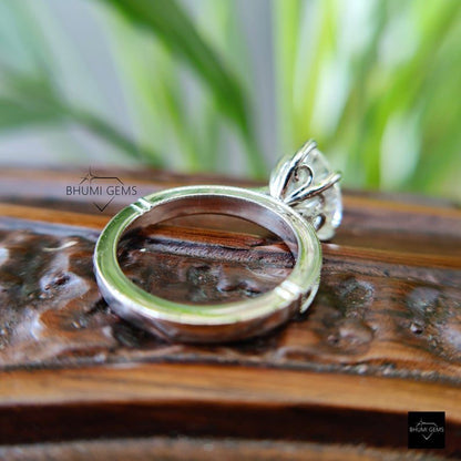 Solitaire Pear 3 CT Moissanite Wedding Ring Set - view 6