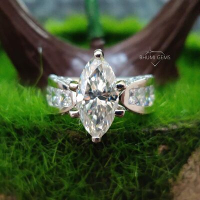 Marquise Cut Ring | Wessing Ring | Antique Moissanite Ring