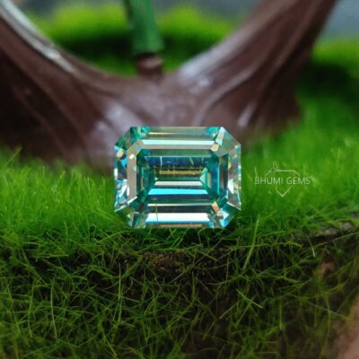 blue emerald moissanite loose diamonds