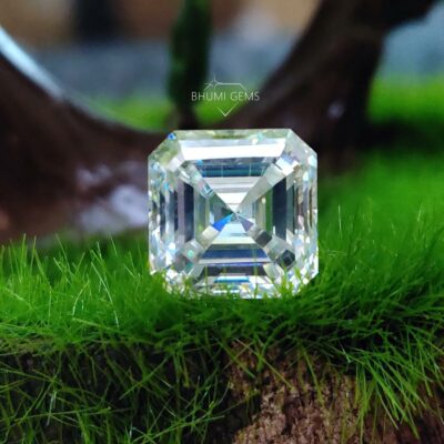 1ct-50ct Asscher cut diamond | Loose Moissanite | Bhumi Gems