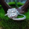 Colorless Moissanite Wedding Set | Bridal Engagement Ring