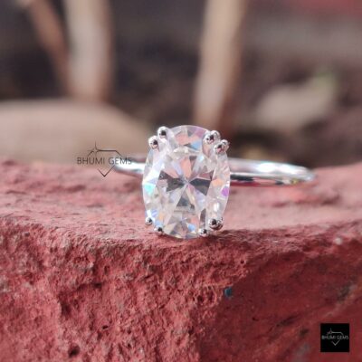 2CT Oval Cut Moissanite Ring Engagement Ring | Bhumi Gems