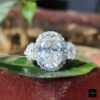 13 TCW Oval Moissanite Halo Engagement Ring
